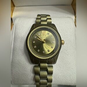 Michael Kors Limited-Edition Petite Lexington Green-Tone Watch